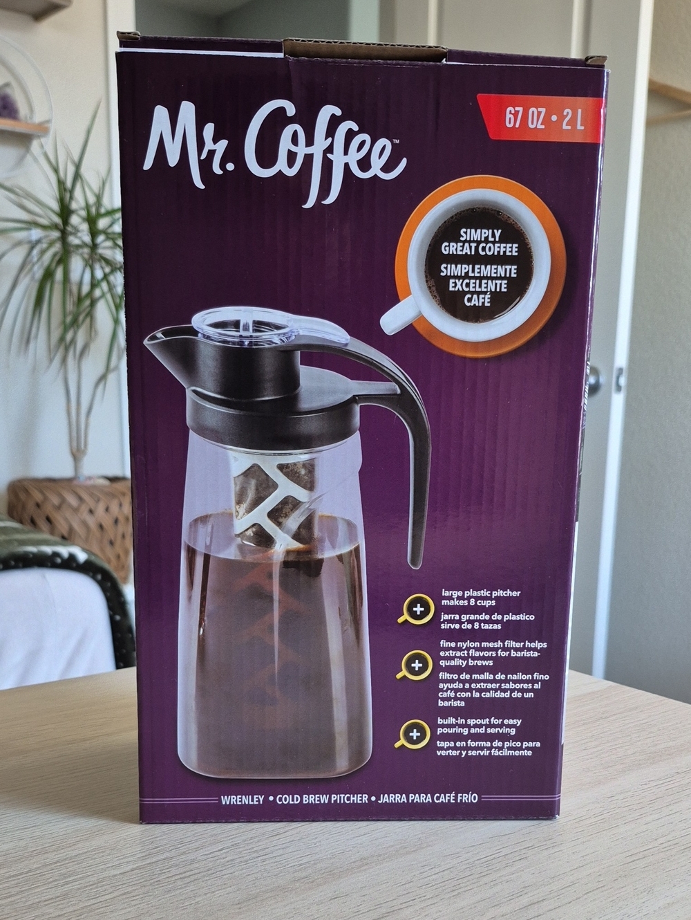 Mr. Coffee Black Cold Brew Coffee Pitcher, Brand New And Un-used